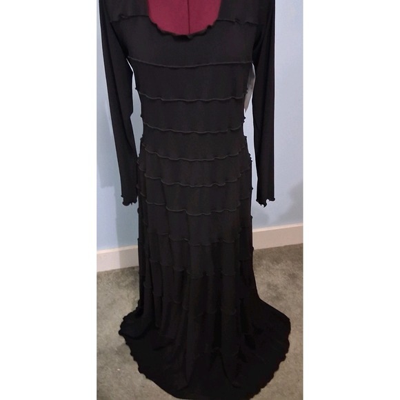 Linda Lundstrom Witchy Lettuce Tiered Long Sleeve Square Neck Maxi‎ Dress Sz 14 - Picture 4 of 15